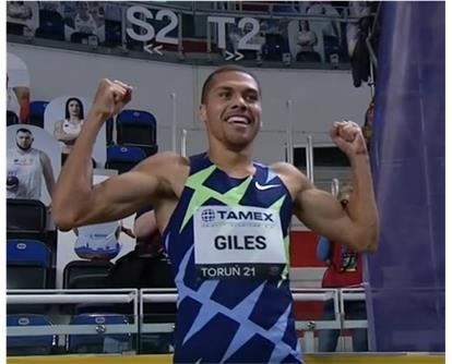Giles Jubilant pose 